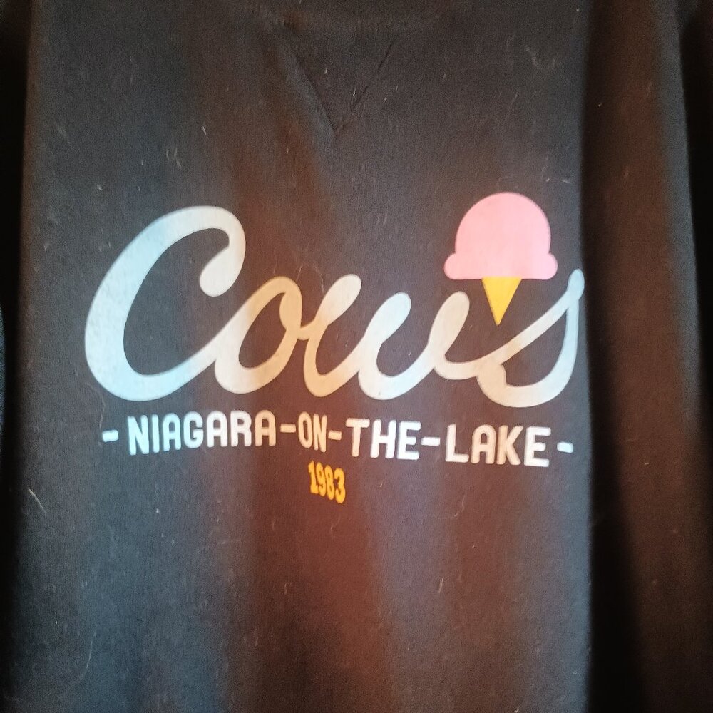 Men's Black XL Vintage Cows Niagara On The Lake Ice Cream Sweatshirt Canada